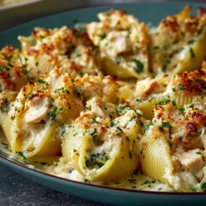 Stuffed Shells with Chicken: Indulgent Garlic-Butter Delight