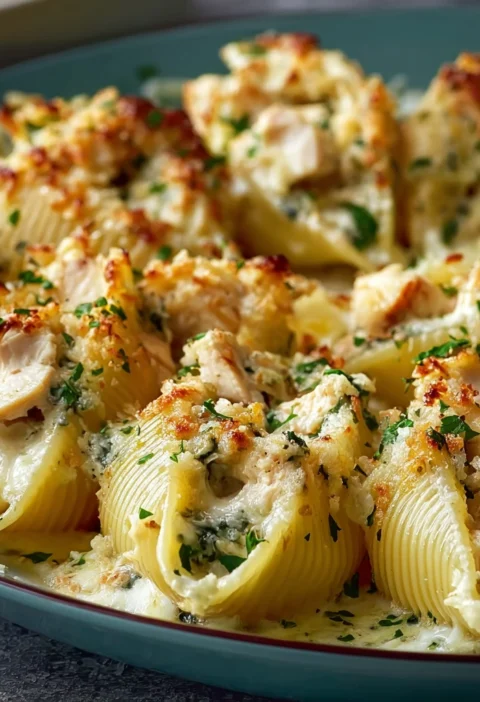 Easy Chicken Stuffed Shells Recipe Garlic Butter Stuffed Shells Best Chicken Stuffed Pasta Shells Low Carb Stuffed Shells ...