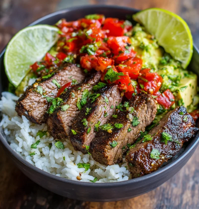 Easy Cilantro Lime Steak Bowls Recipe Quick Dinner Cilantro Lime Steak Best Steak Bowl Recipes For Dinner Cilantro Lime St...