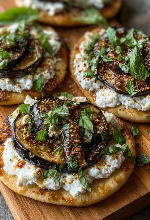 Easy Eggplant Ricotta Flatbread Recipe Homemade Savory Eggplant Flatbread Best Ricotta Flatbread Cooking Tips How To Make ...