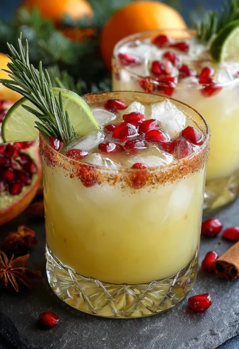 Spiced Christmas Margarita Cocktail Holiday Season