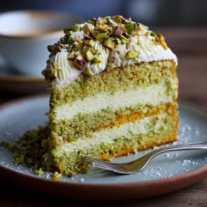 Elegant Pistachio Mascarpone Cake