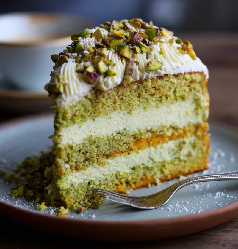 Elegant Pistachio Mascarpone Cake