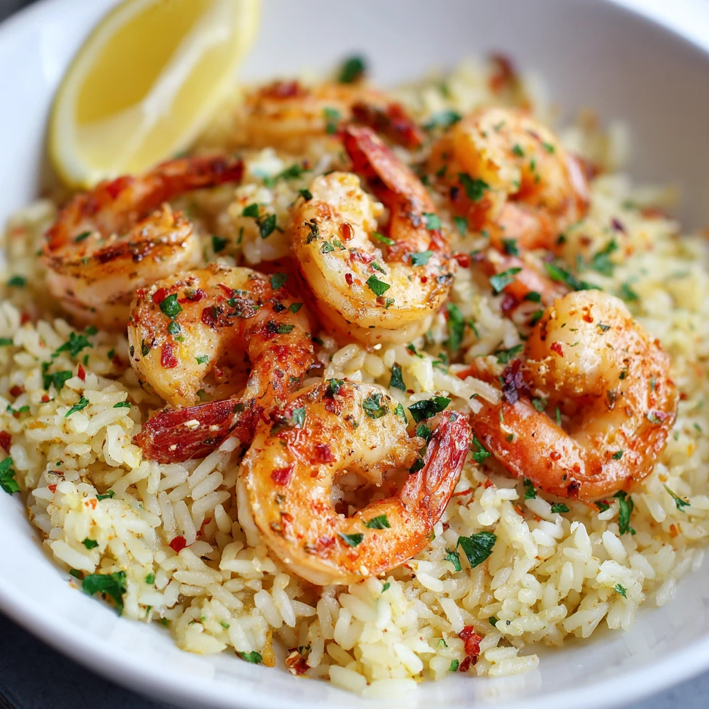 Garlic butter Shrimp Rice