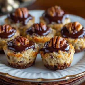 German Chocolate Pecan Pie Bites