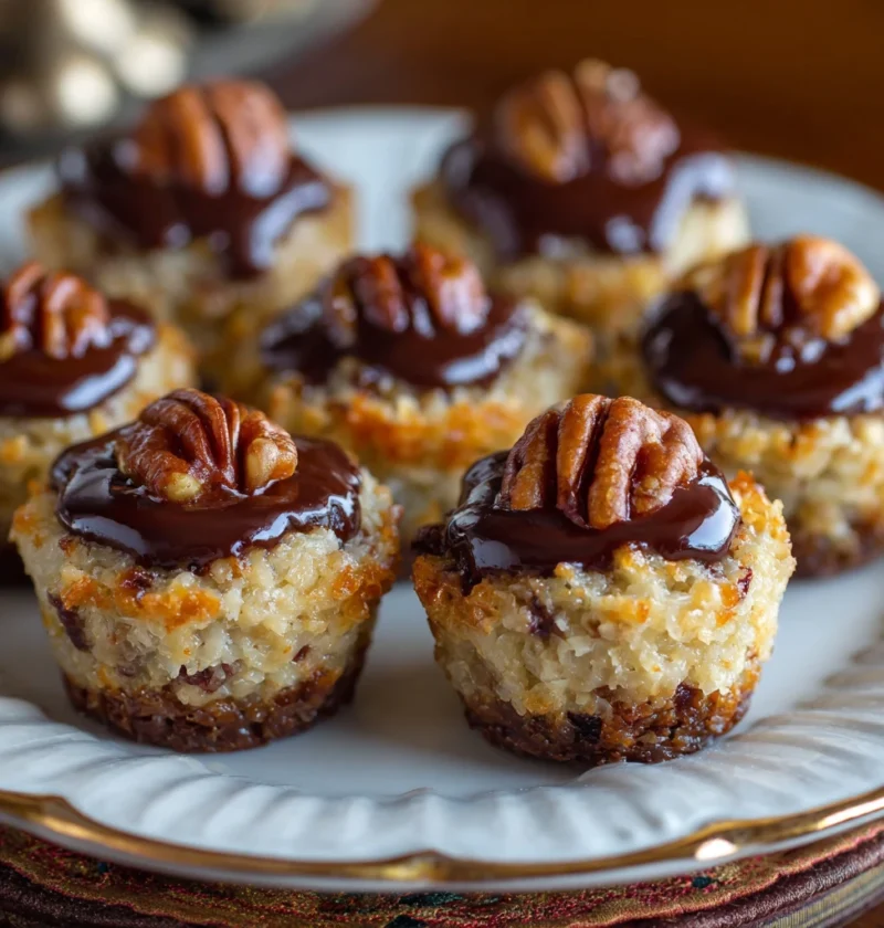 German Chocolate Pecan Pie Bites