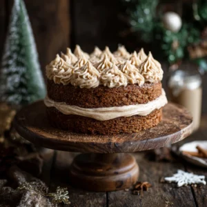 Gingerbread Cake with Cinnamon Molasses Frosting The Cozy Holiday Dessert