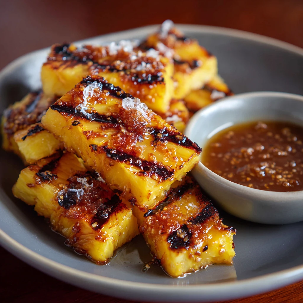 Easy Grilled Pineapple with Caramelized Brown Sugar