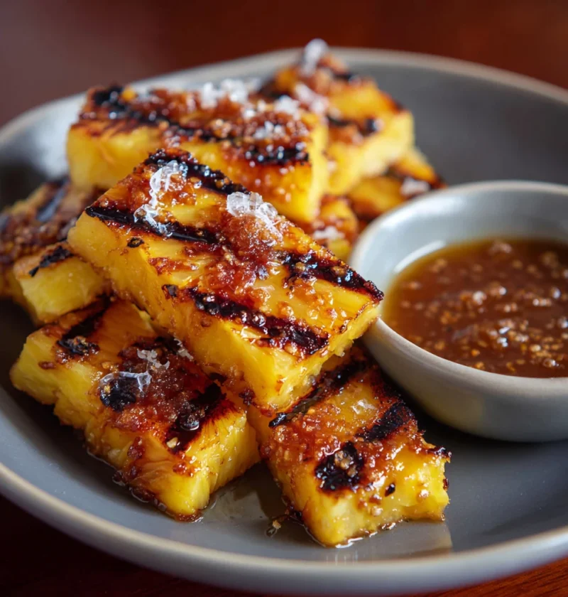 Grilled Pineapple Recipe With Brown Sugar Caramelized Grilled Pineapple Dessert Easy Grilled Pineapple Slices Best Grilled...