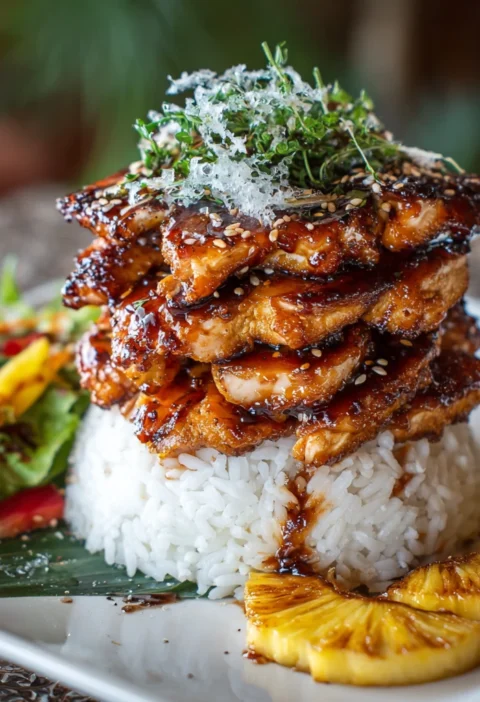 Hawaiian Huli Chicken Stack Flavorful Recipe Delight