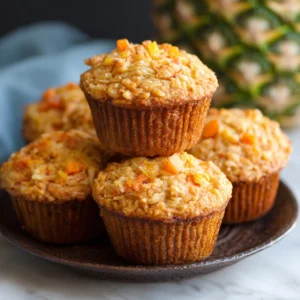 Hawaiian Pineapple Carrot Muffins – A Tropical Twist on a Classic Treat