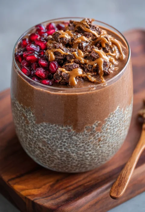 Highprotein Chocolate Peanut Butter Chia Seed Pudding That