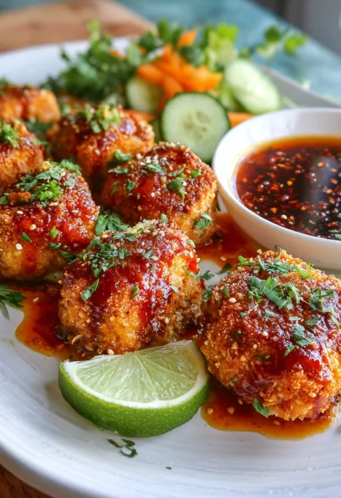 Homemade Crispy Bang Salmon Bites Sweet Spicy