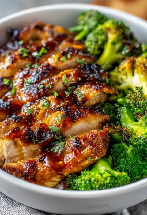 Honey Garlic Chicken Bowls Delicious