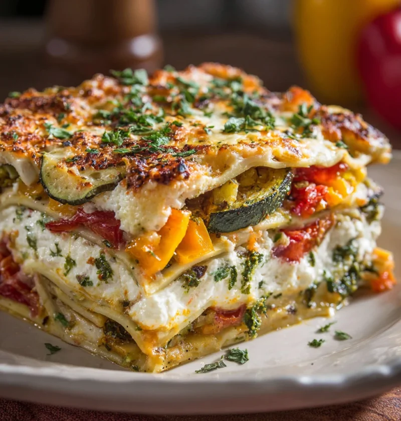 Layered Mediterranean Vegetable Lasagna Creamy Ricotta