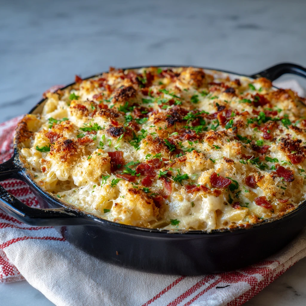 Loaded Alfredo Bake
