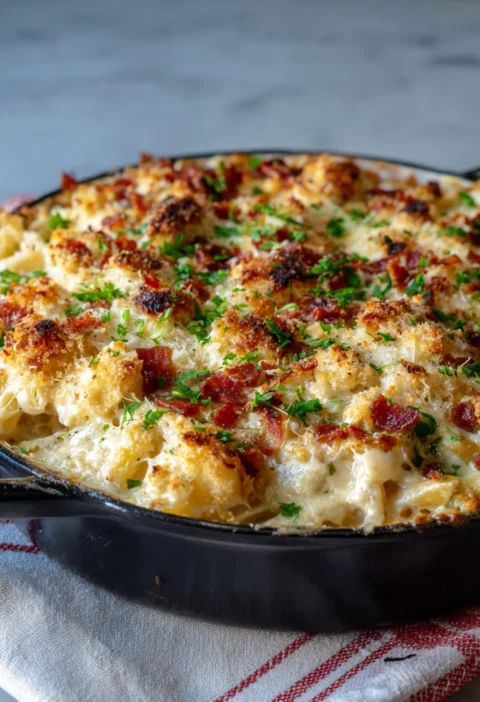 Loaded Alfredo Bake