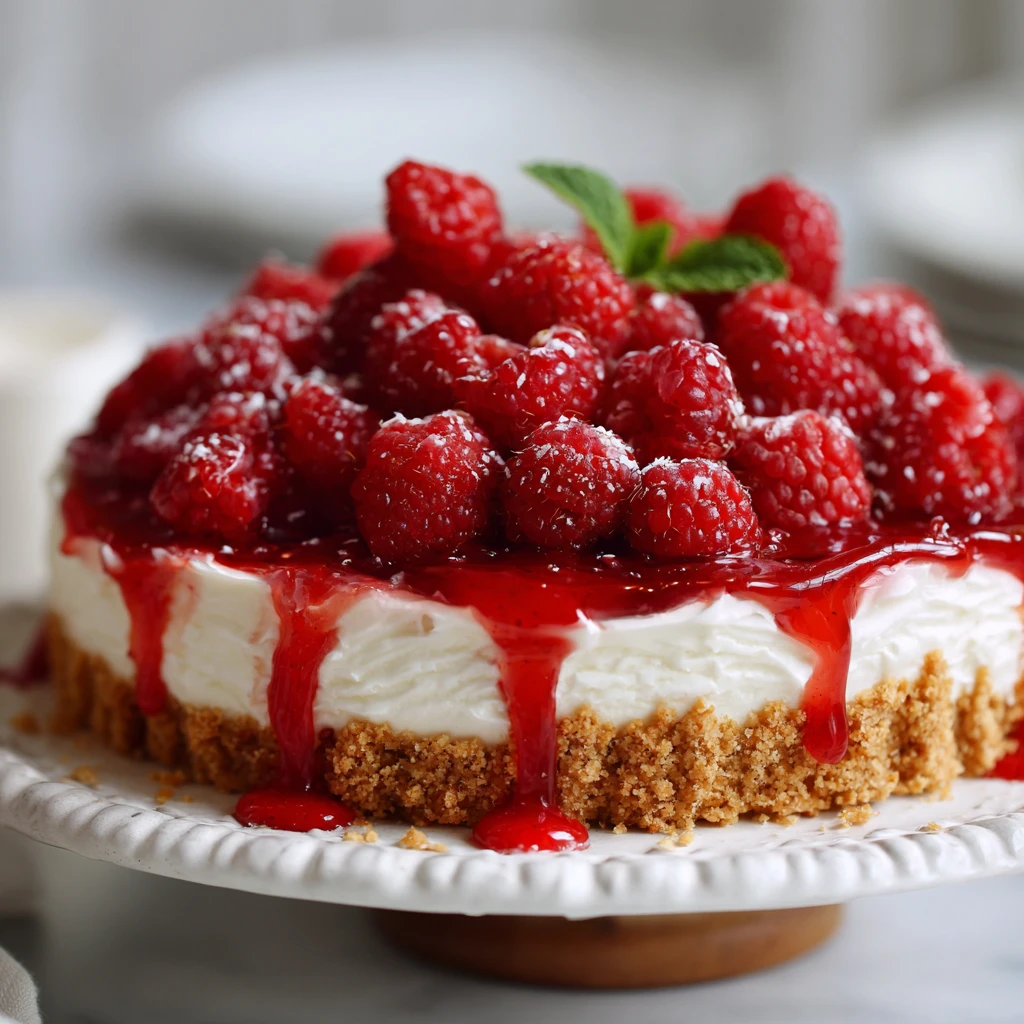No-Bake Raspberry Cheesecake