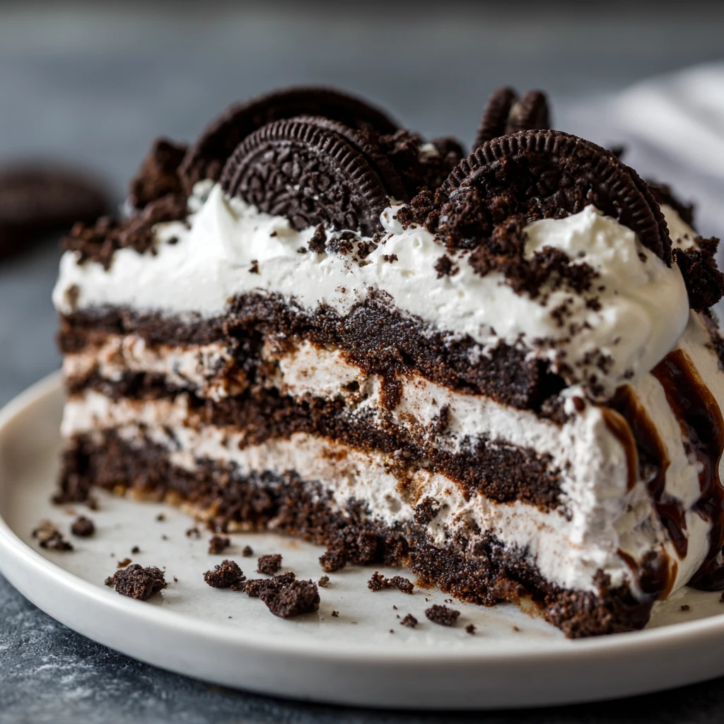 Oreo IceBox Cake