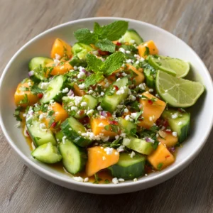 Papaya Lime Cucumber Salad – A Tropical Summer Favorite!