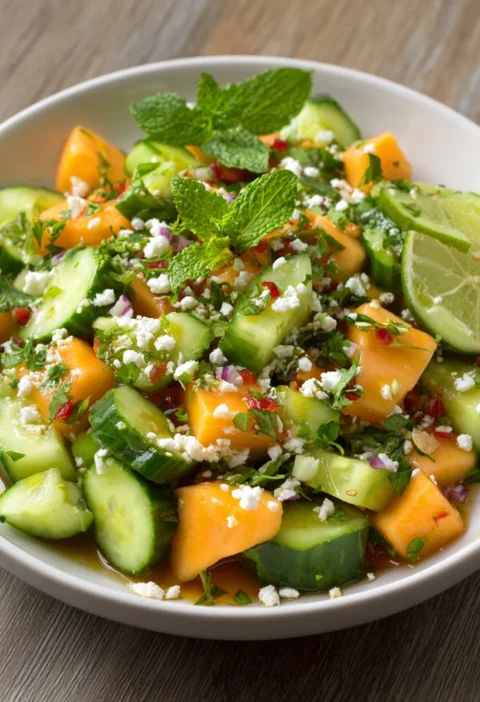Papaya Lime Cucumber Salad Tropical Summer Favorite