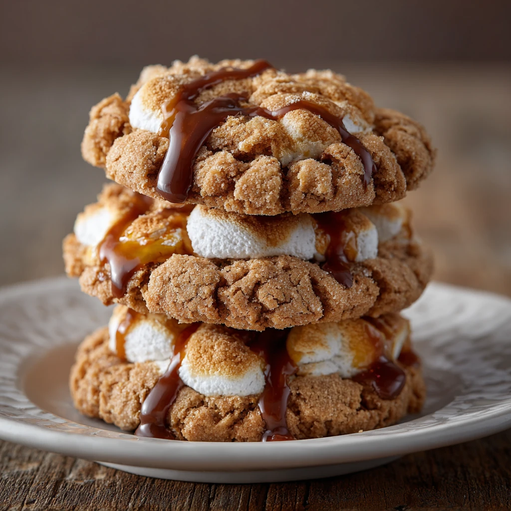 Peanut Butter Marshmallow Crackle Cookies