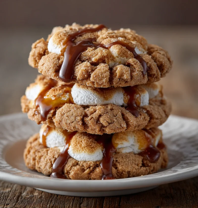 Peanut Butter Marshmallow Crackle Cookies
