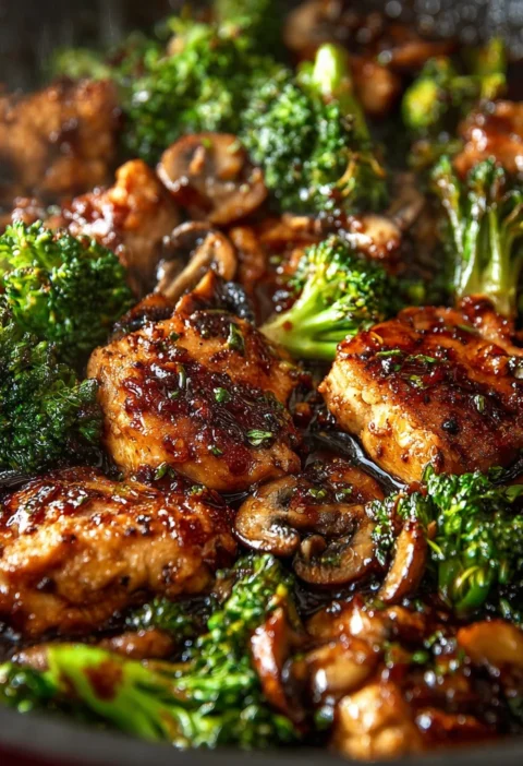 Pomegranate Ginger Chicken Recipe Roasted Broccoli Mushroom Chicken Healthy Chicken Dinner Ideas Pomegranate Glazed Chicke...