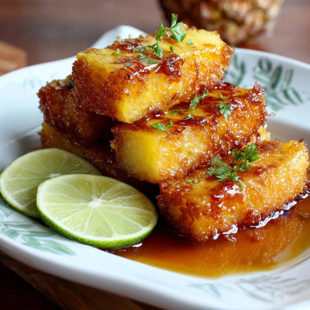 Rum-Soaked Fried Pineapple: A Fun Twist on All Fruit Recipes & Easy Appetizers for a Party!