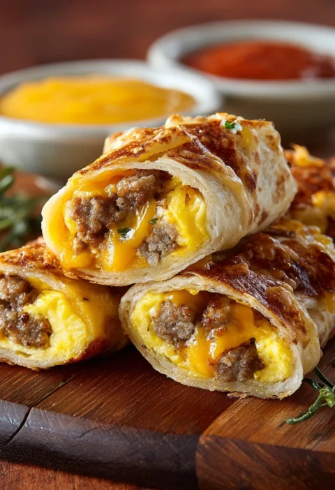 Sausage Egg Cheese Rollups