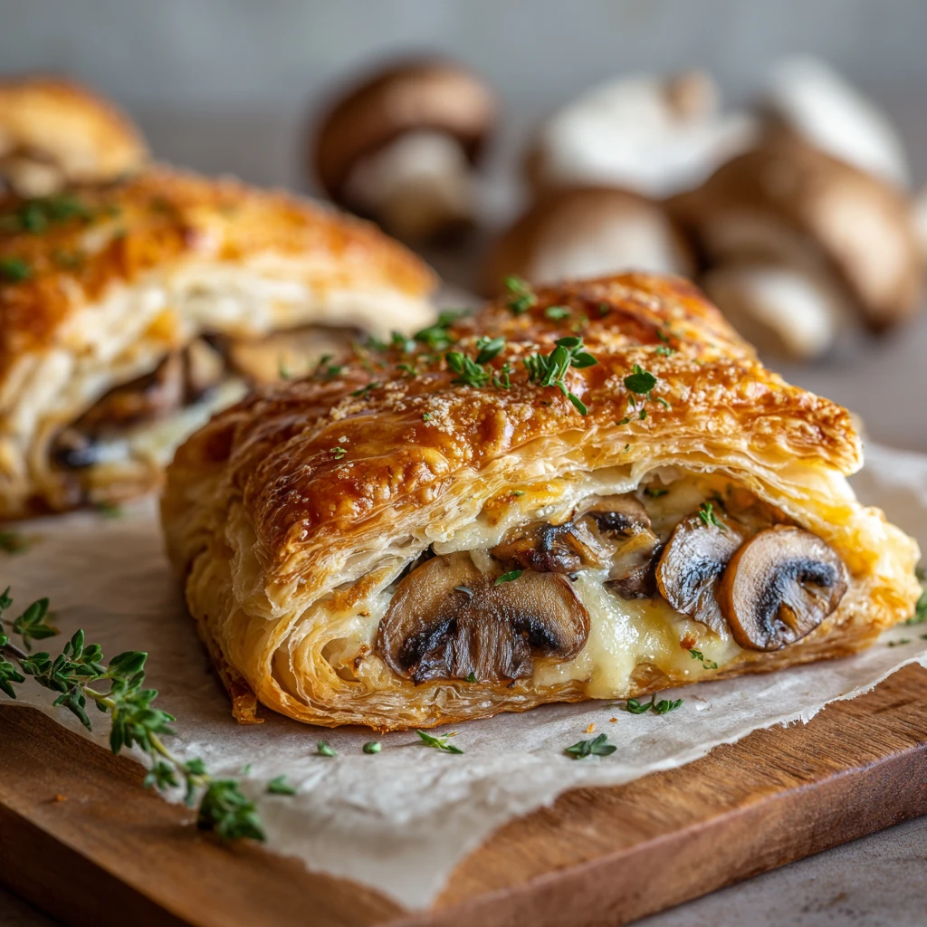Savory Mushroom Gruyère Puff Pastry
