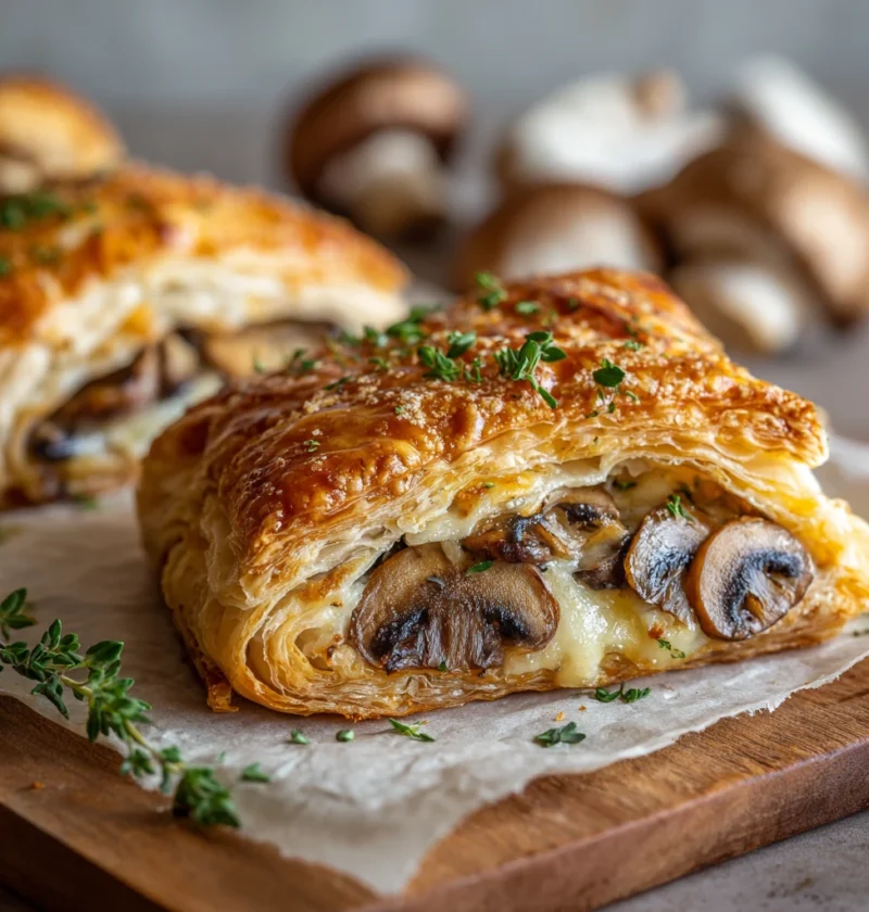 Savory Mushroom Gruyère Puff Pastry Recipe Easy Mushroom Gruyère Pastry Appetizer Best Cheese For Mushroom Puff Pastry G...