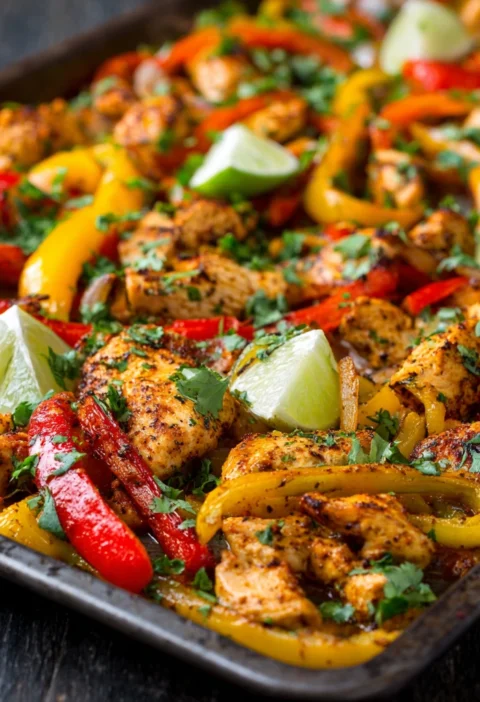 Sheet Pan Chicken Fajitas