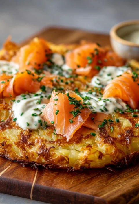 Smoked Salmon Potato Galette Recipe Crispy Potato Galette With Salmon How To Make Potato Galette With Smoked Salmon Best S...