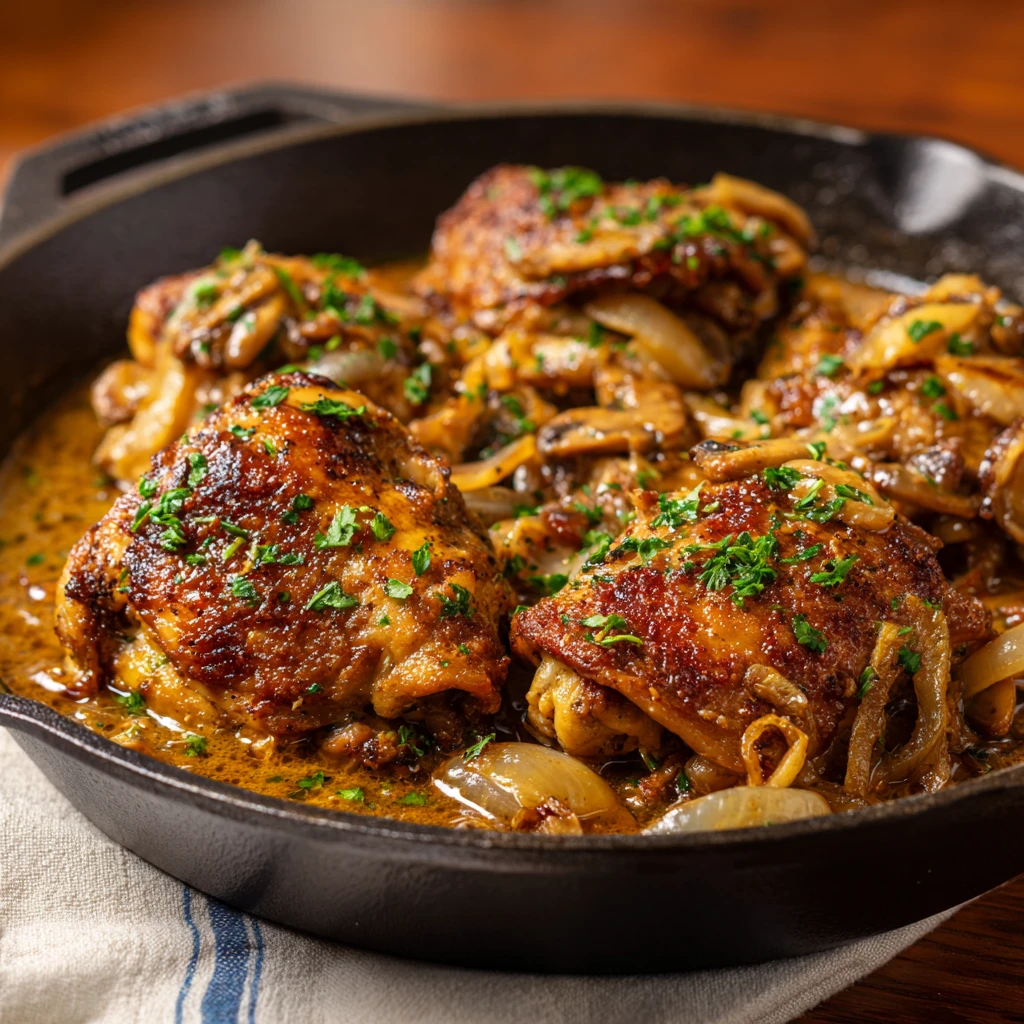 Smothered Chicken Thighs