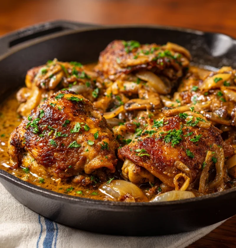 Smothered Chicken Thighs