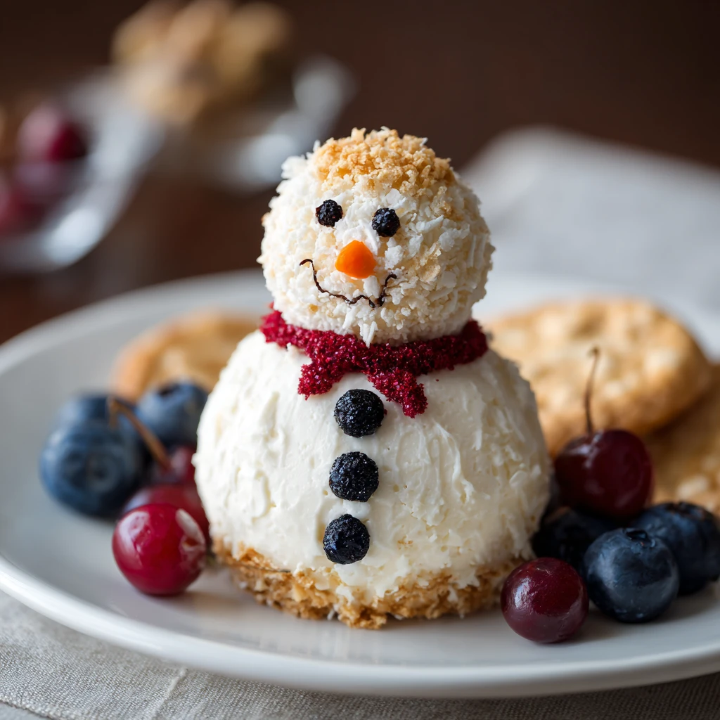 Snowman Cheesecake Ball : An Easy , Festive & Irresistible Holiday Treat
