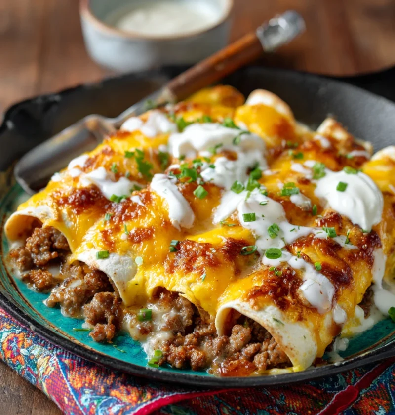 Southern Breakfast Enchiladas Sausage Gravy
