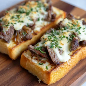 Steak & Cheese Garlic Toast Recipe