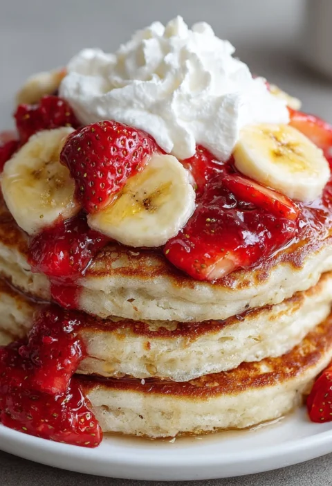 Strawberry Banana Pancakes Recipe