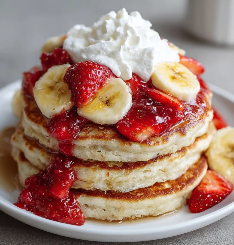 Strawberry Banana Pancakes Recipe