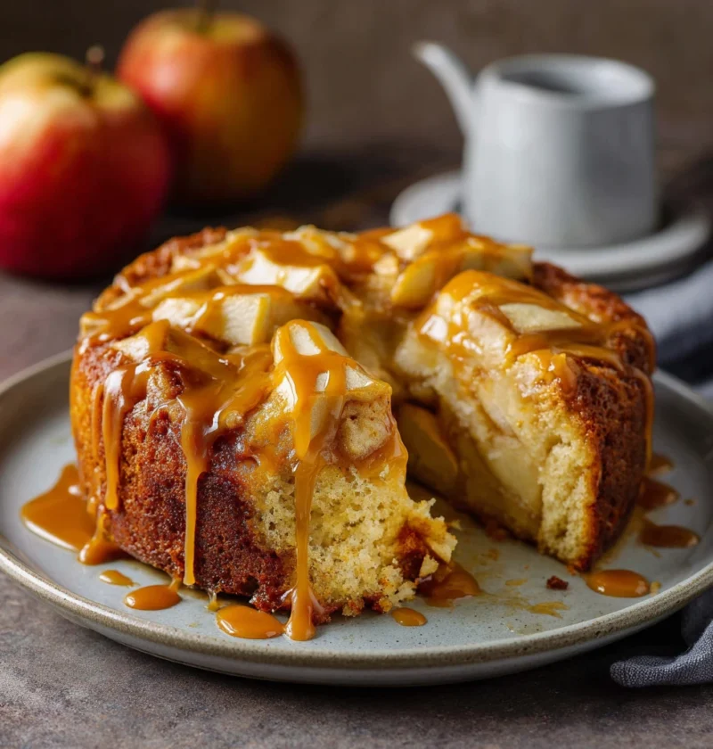 Swedish Apple Cake With Caramel Recipe Easy Swedish Apple Caramel Cake Homemade Swedish Caramel Apple Cake Best Swedish Ap...