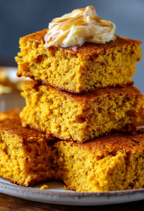 Sweet Potato Cornbread Cinnamon Honey Butter