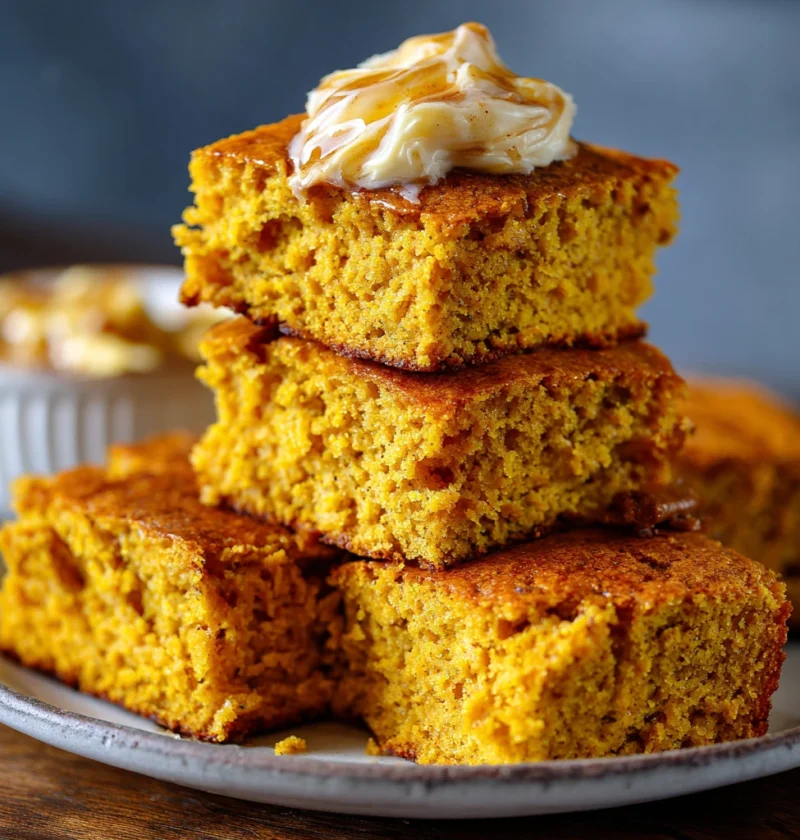 Sweet Potato Cornbread Cinnamon Honey Butter