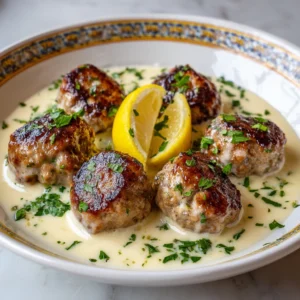 The Softest and Juiciest Greek Meatballs in Lemon Sauce