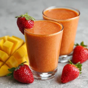 Tropical Strawberry Mango Smoothie