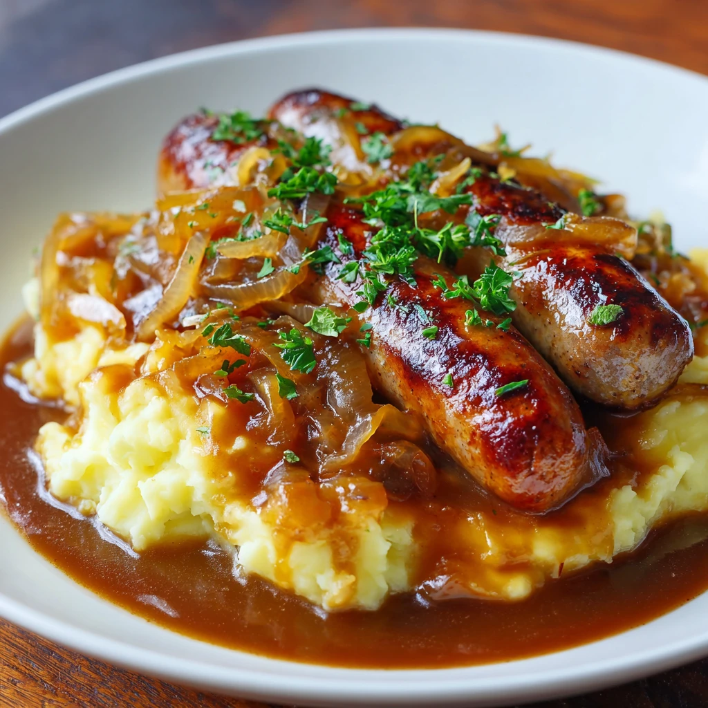 True Bangers and Mash with Onion Gravy - Pure Comfort Food