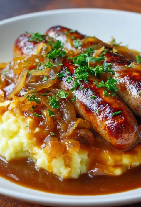 True Bangers Mash Onion Gravy Pure Comfort Food