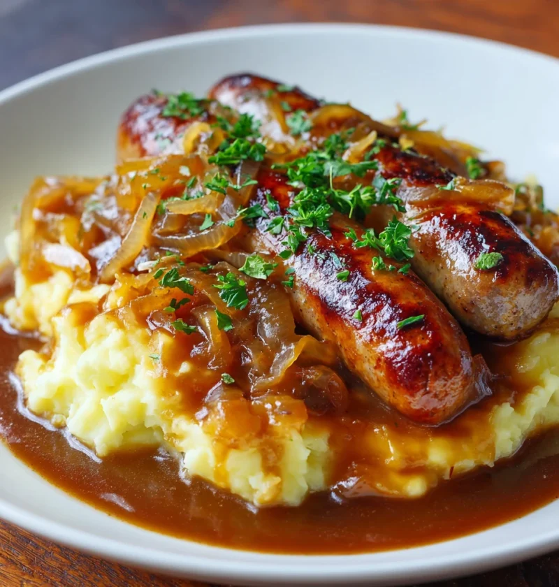 True Bangers Mash Onion Gravy Pure Comfort Food
