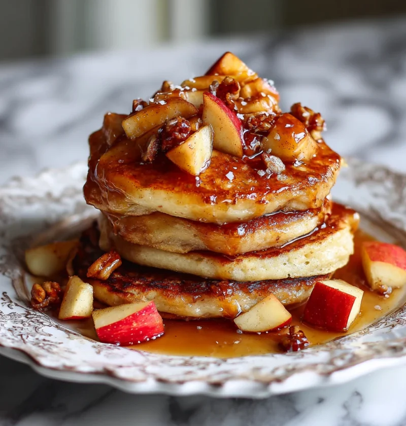 Apple Pie Pancakes Vanilla Maple Syrup